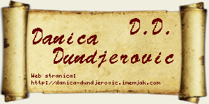 Danica Dunđerović vizit kartica